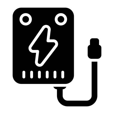Taşınabilir şarj simgesinin vektör illüstrasyonu