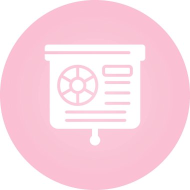 Sunum. Web simgesi basit illüstrasyon