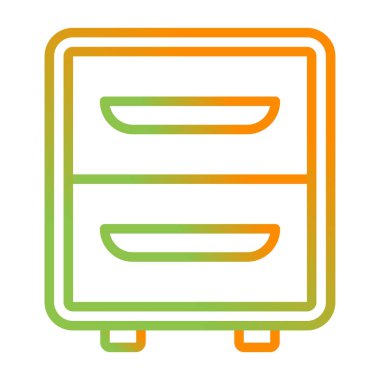 Dosya Kabinesi Web simgesi basit illüstrasyon