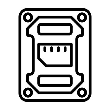 hdd simgesi, vektör illüstrasyonu basit tasarım