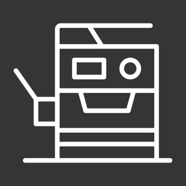 Makina simgesinin vektör illüstrasyonu 