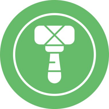 Çekiç simgesi. Web basit illüstrasyonu