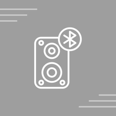 Taşınabilir Bluetooth Hoparlörünün vektör çizimi