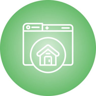 Ana sayfa vektör çizgisi simgesi beyaz arkaplanda izole edildi. Infographic, web sitesi veya uygulama için ana sayfa simgesi. 