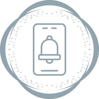 Bilgilendirme zili. Web simgesi basit illüstrasyon