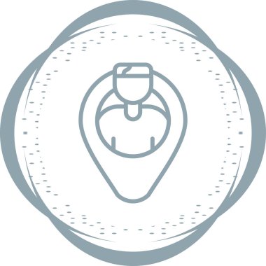 Kullanıcı Yolculuğu Vektör Ana Hattı Simge Tasarımı çizimi. Beyaz arkaplanda Müşteri Hizmetleri Sembolü 