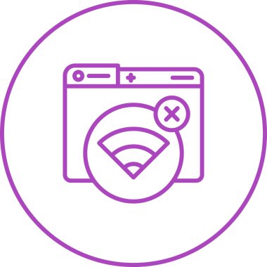 wifi Bağlantı Hatası vektör çizimi 