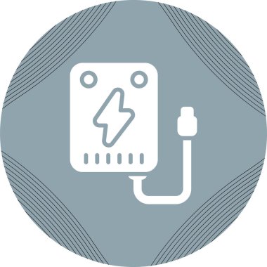 Taşınabilir şarj simgesinin vektör illüstrasyonu