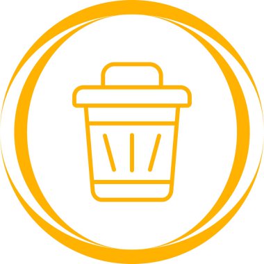 Çöp kutusu simgesi vektör illüstrasyonu