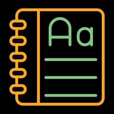 Thesaurus simgesi, vektör illüstrasyonu basit tasarım