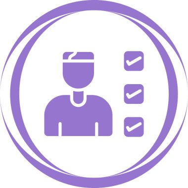 Kullanıcı Deneme Simgesi Beyaz Arkaplanda İzole Edildi 