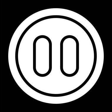 Duraklat düğmesine simge vektör çizim