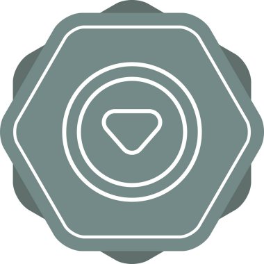 Caret Aşağı satır vektör simgesi