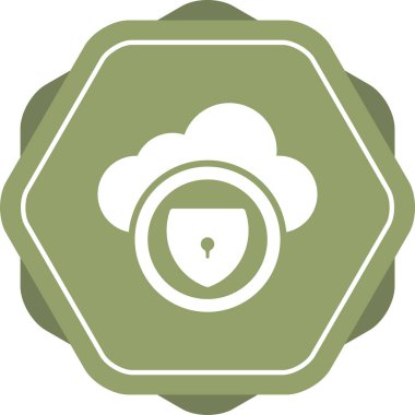 VPN imza simgesi, vektör illüstrasyonu basit tasarım