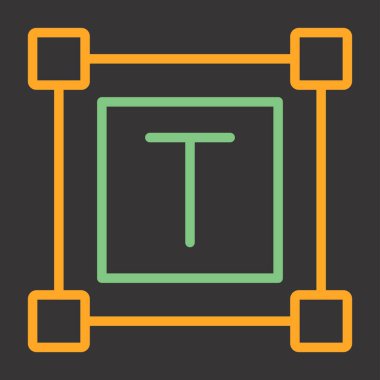 Yazı Tipi Tasarımı simgesi, vektör illüstrasyonu  