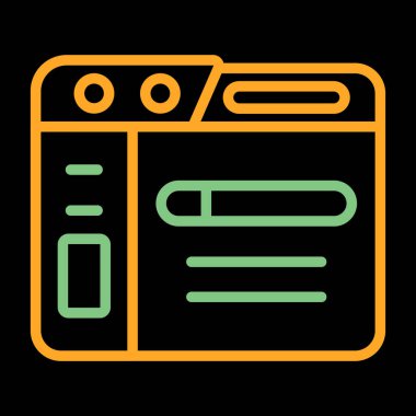 tarayıcı simgesi vektör illüstrasyonu