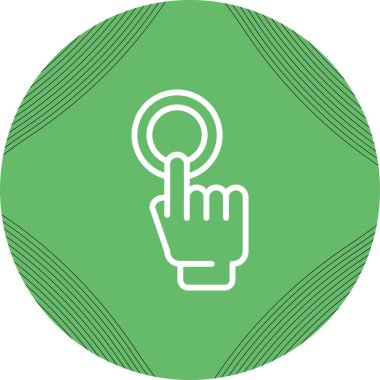 Web simgesine bas, basit illüstrasyon