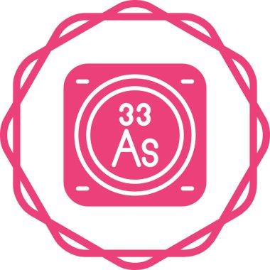 Arsenik kimyasal element. Web simgesi basit illüstrasyon