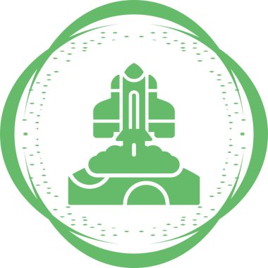 roket ağ ikonu vektör illüstrasyonu 