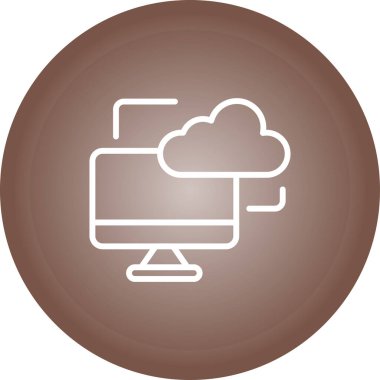 Bulut İzleme Ağı simgesi, vektör illüstrasyonu