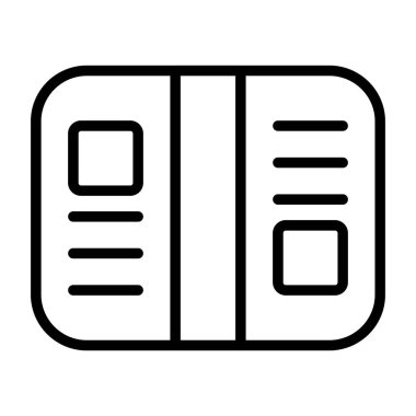 Kutu simgesi vektör illüstrasyonu