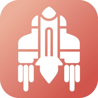 Uzay gemisi web simgesi vektör illüstrasyonu
