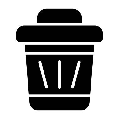 Çöp kutusu simgesi vektör illüstrasyonu