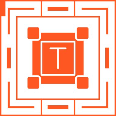 Yazı Tipi Tasarımı simgesi, vektör illüstrasyonu  