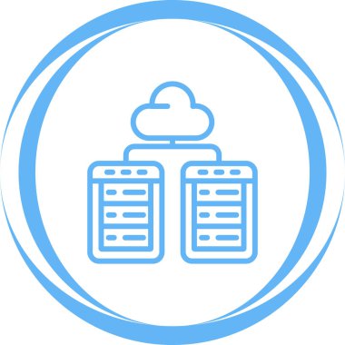 veri merkezi simgesi vektör illüstrasyonu