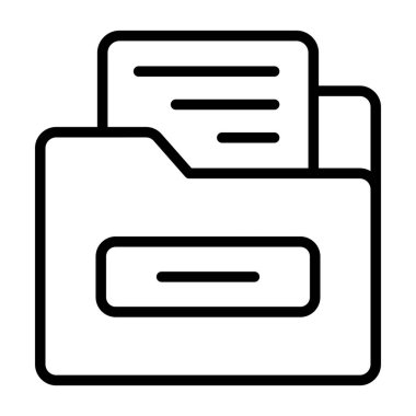 Dosya Dizini Web simgesi basit illüstrasyon