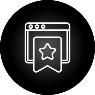 Yer İmi Sekmeleri web simgesi, basit vektör illüstrasyonu