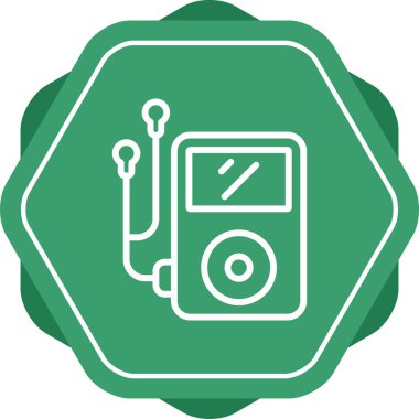 Mp3 Oyuncu simgesi, vektör illüstrasyonu 