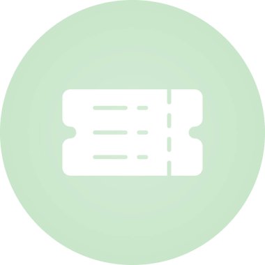 Bilet web simgesi, basit vektör illüstrasyonu