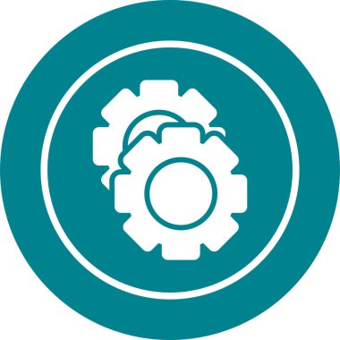 dişli ağ simgesi, basit vektör illüstrasyonu