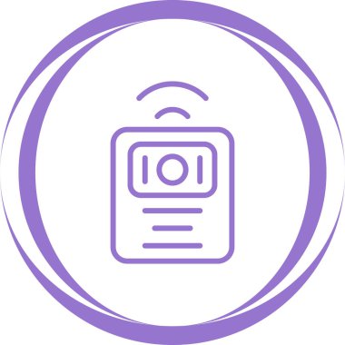 Video dahili iletişim izole edilmiş simgesi, düzenlenebilir felçli video kapı zili telefon vektör simgesi