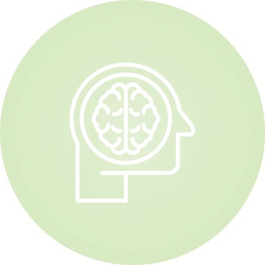 İnsan Zekası simgesi, vektör illüstrasyonu basit tasarım