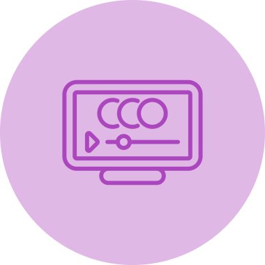 Animasyon web simgesinin vektör çizimi