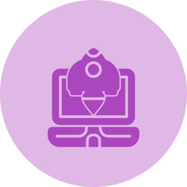 roket ağ ikonu vektör illüstrasyonu 