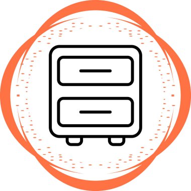 Dosya Kabinesi Web simgesi basit illüstrasyon