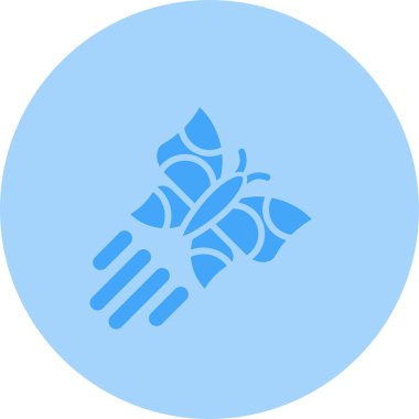 Kelebek web simgesi, vektör çizim