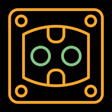 Soket simgesi tasarımı, vektör illüstrasyonu