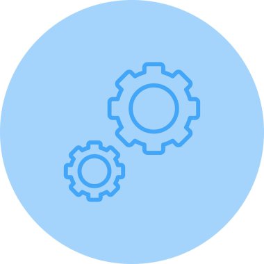 Gears web simgesi, basit vektör illüstrasyonu