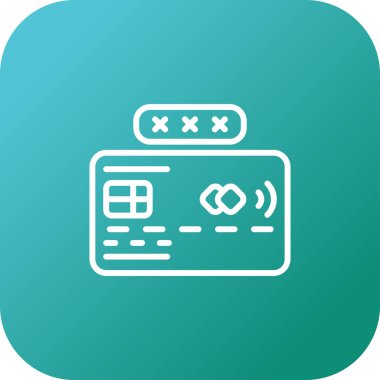 Kredi Kartı Hattı Simgesi. Ödeme Konsepti. Vektör İllüstrasyonu.