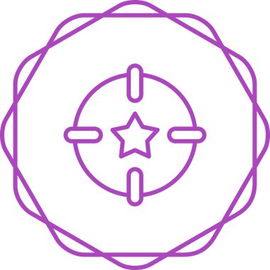 Hedef simgenin vektör illüstrasyonu 