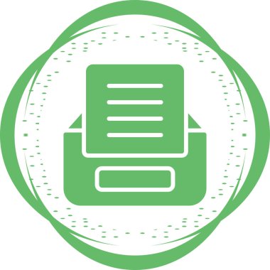 Dizin ikonu vektör illüstrasyonundaki belgeyi arşivle