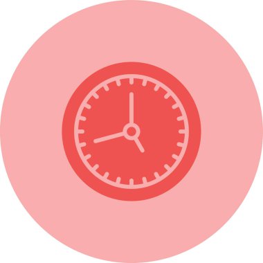 Saat web simgesi, basit vektör illüstrasyonu