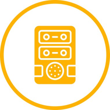 Masaüstü bilgisayar simgesi, vektör illüstrasyonu basit tasarım