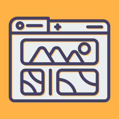 Görüntüler. Web simgesi basit illüstrasyon