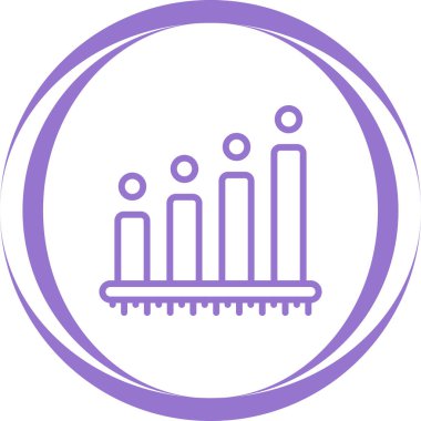 Çubuk Grafik web simgesi, basit vektör illüstrasyonu