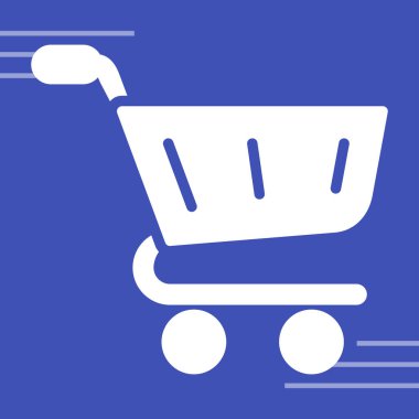 Alışveriş arabası simgesi, vektör illüstrasyonu 